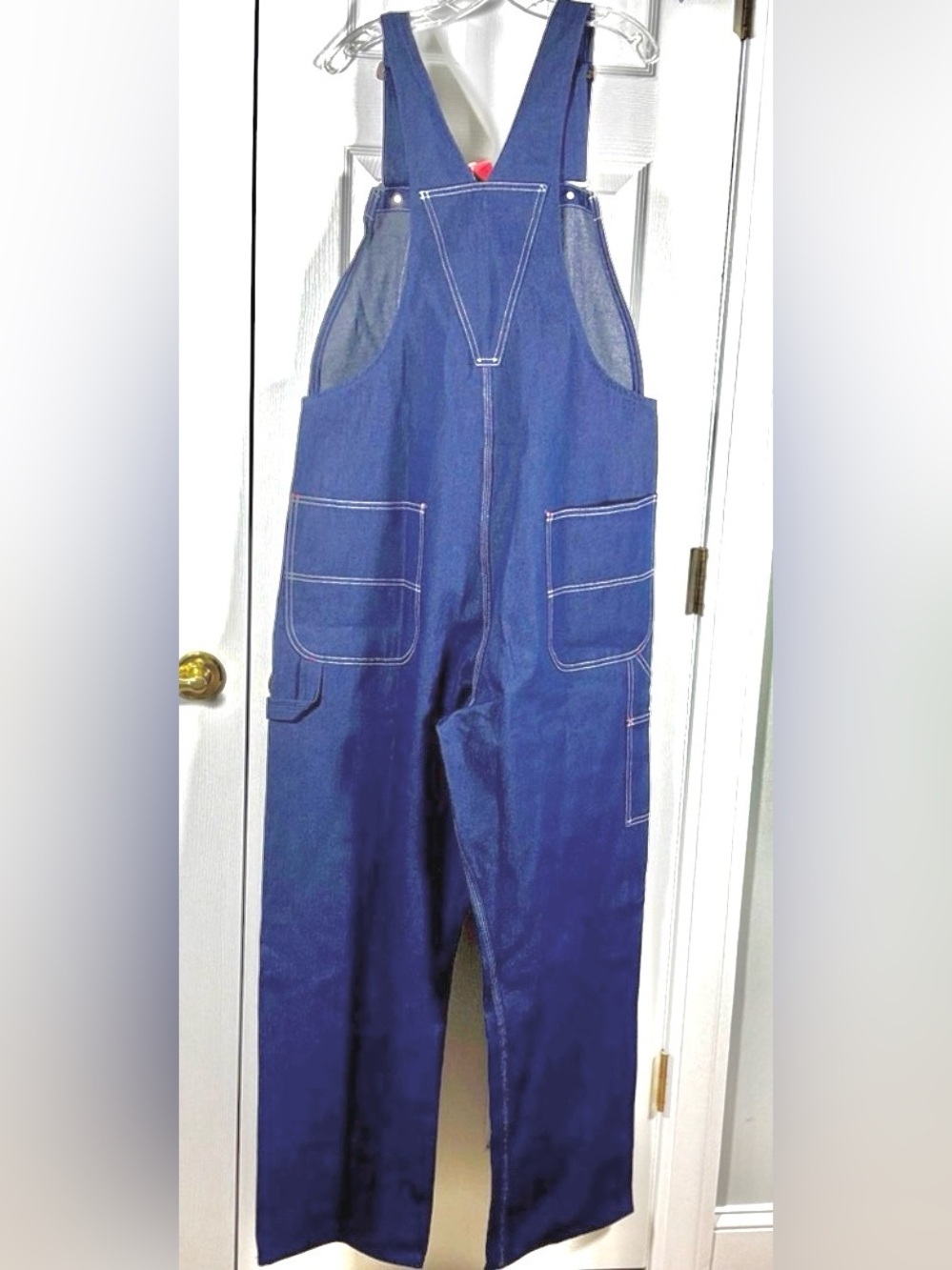 NWT Red Kap Men's Farm Outdoors Denim Blue Jean Bib Overalls 40 x 32 - Picture 7 of 7